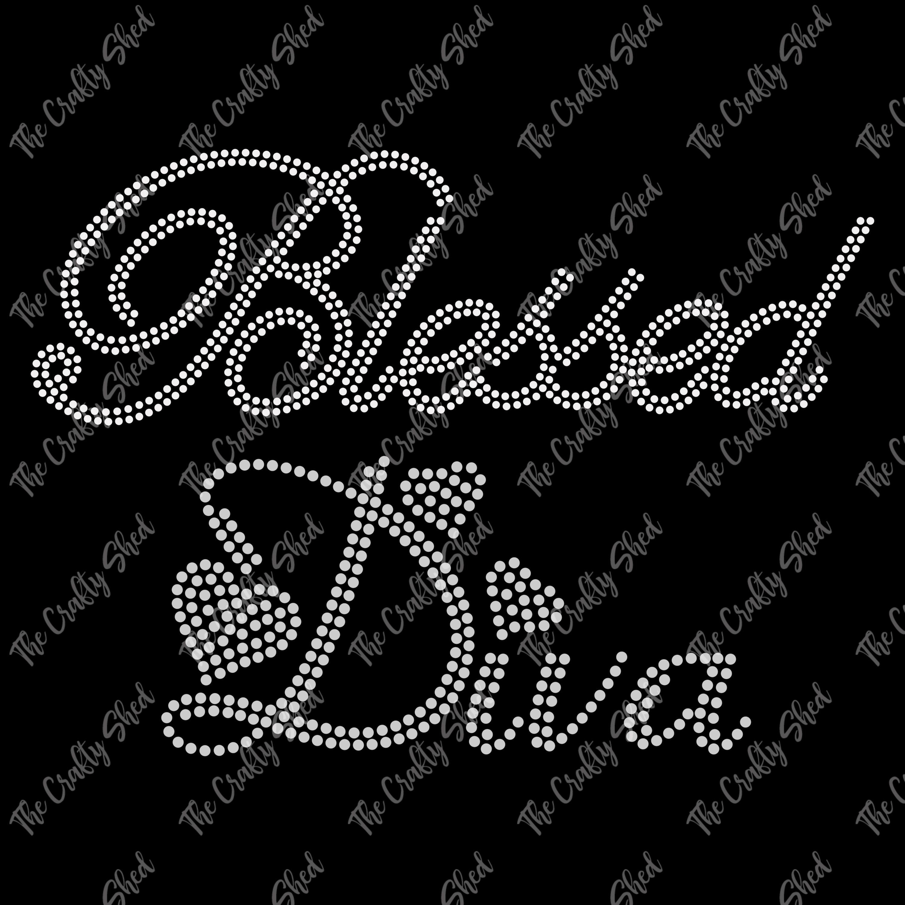 Blessed Diva Rhinestone Transfer