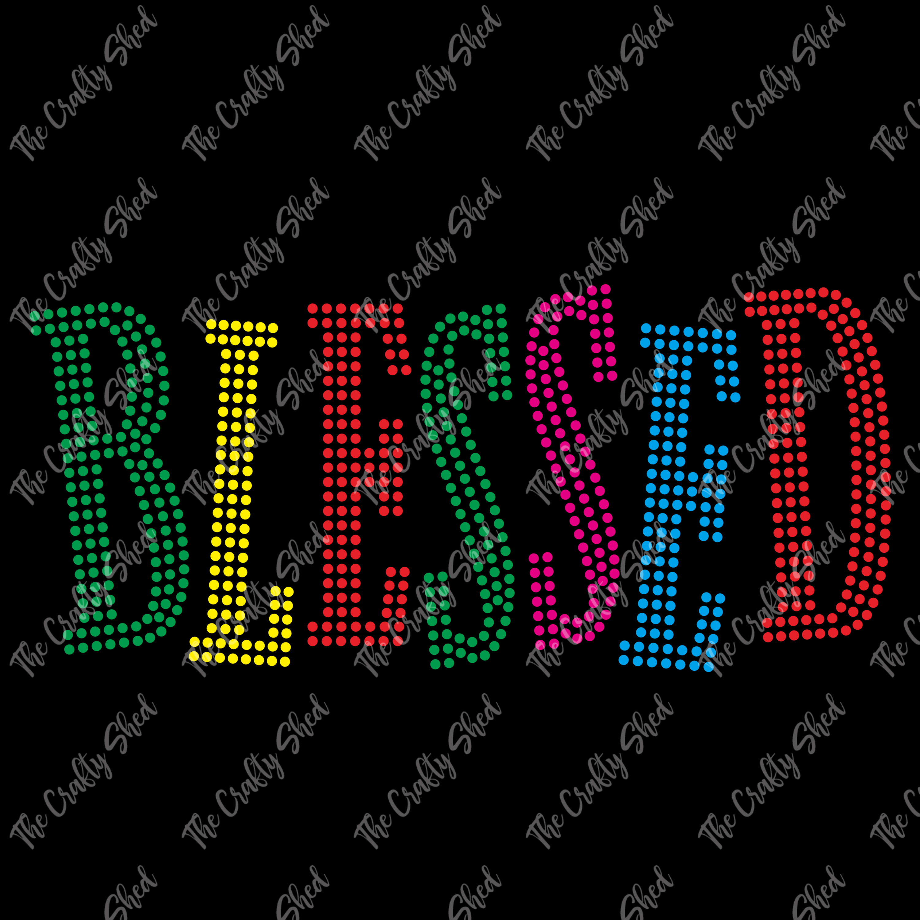 Blessed Rhinestone Transfer
