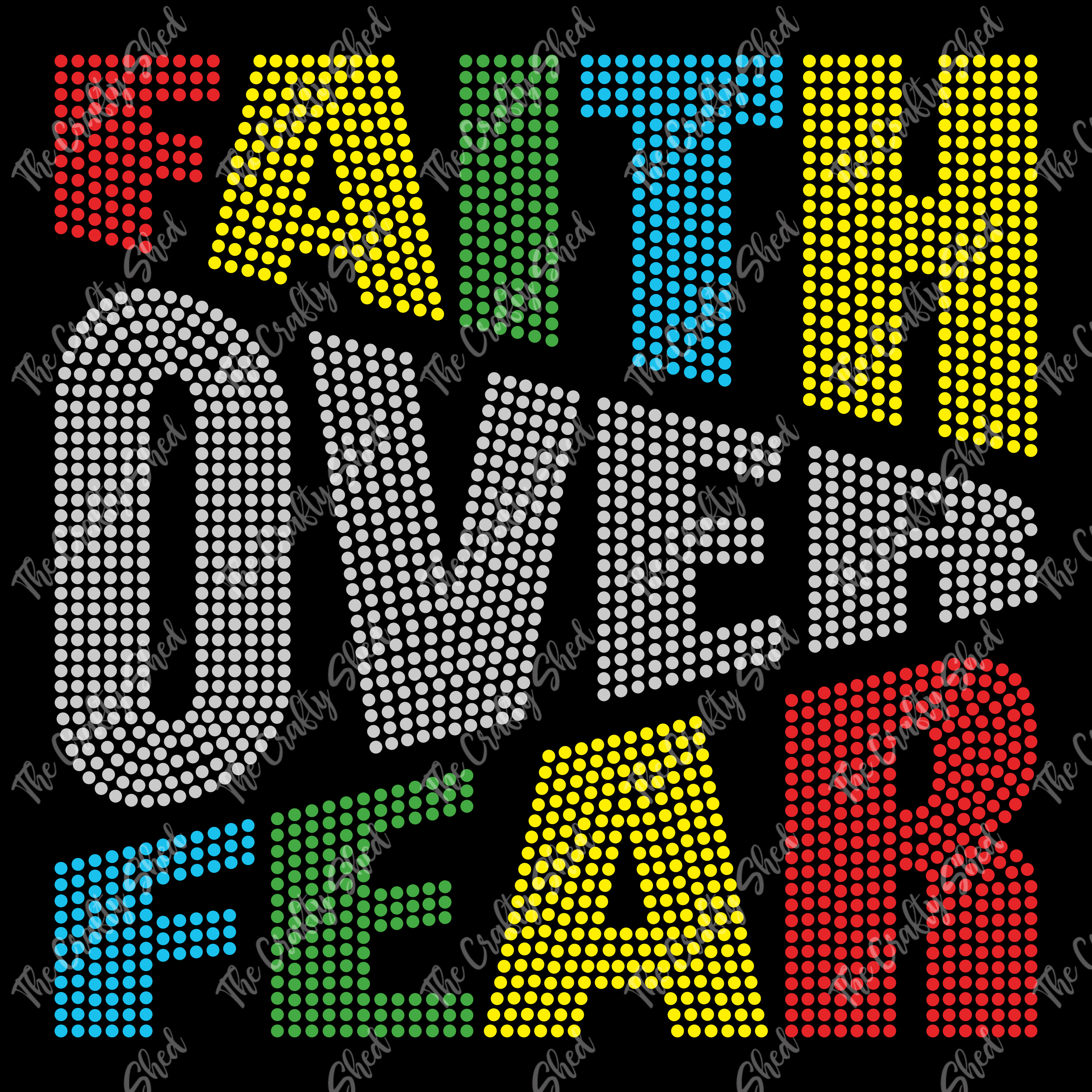 Faith Over Fear Rhinestone Transfer
