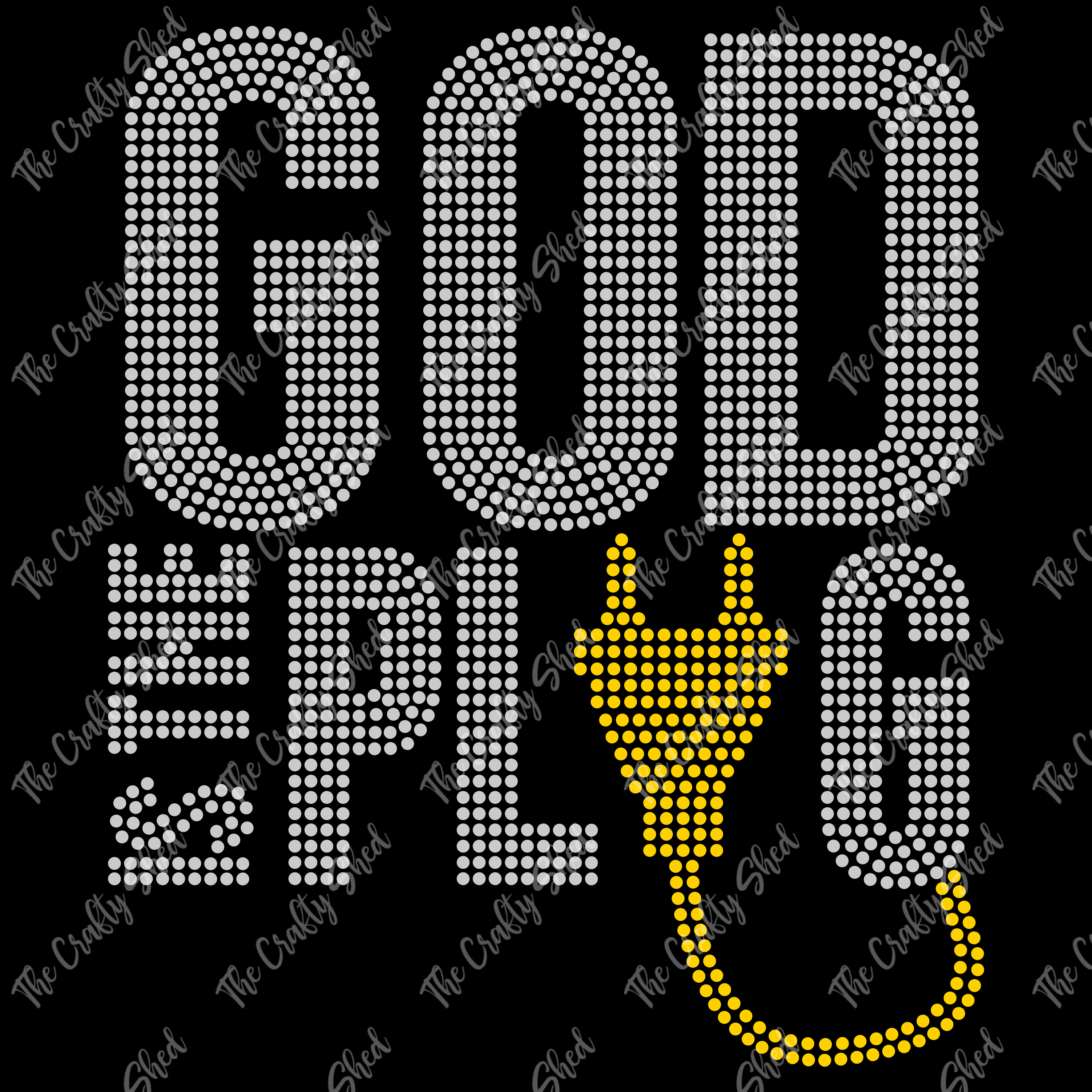 God Is The Plug Rhinestone Transfer