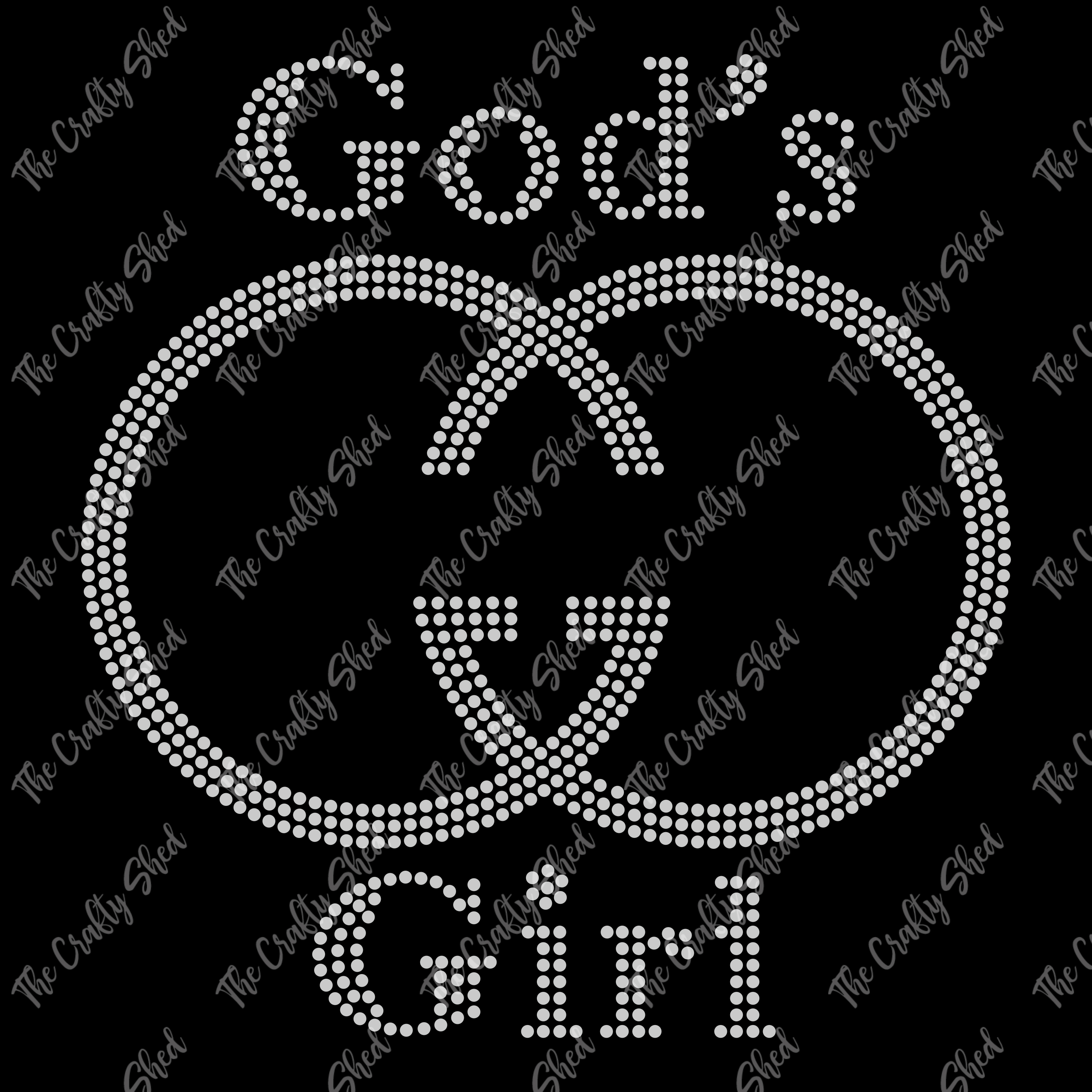 God's Girl Rhinestone Transfer
