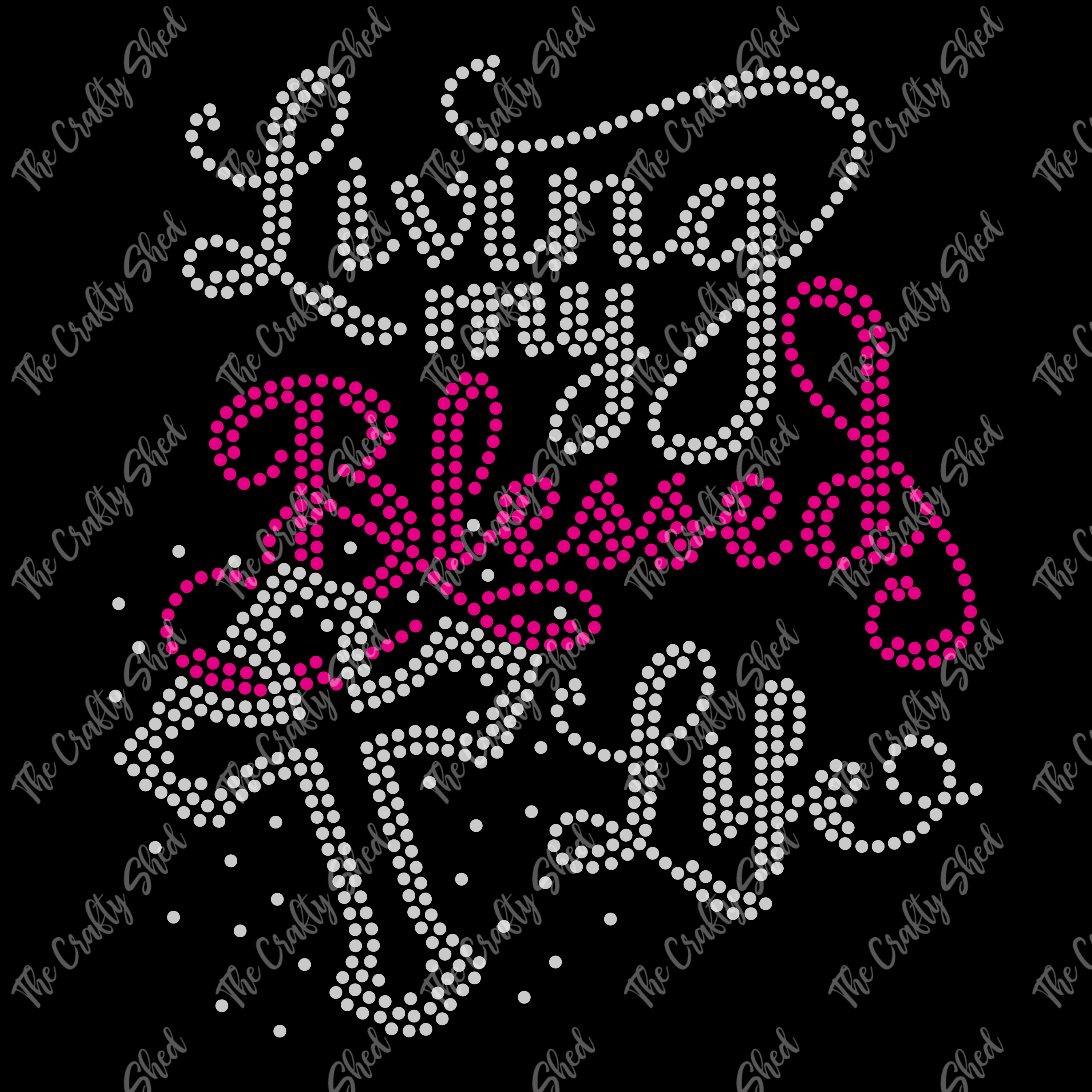Living My Blessed Life w/ Cross Rhinestone Transfer