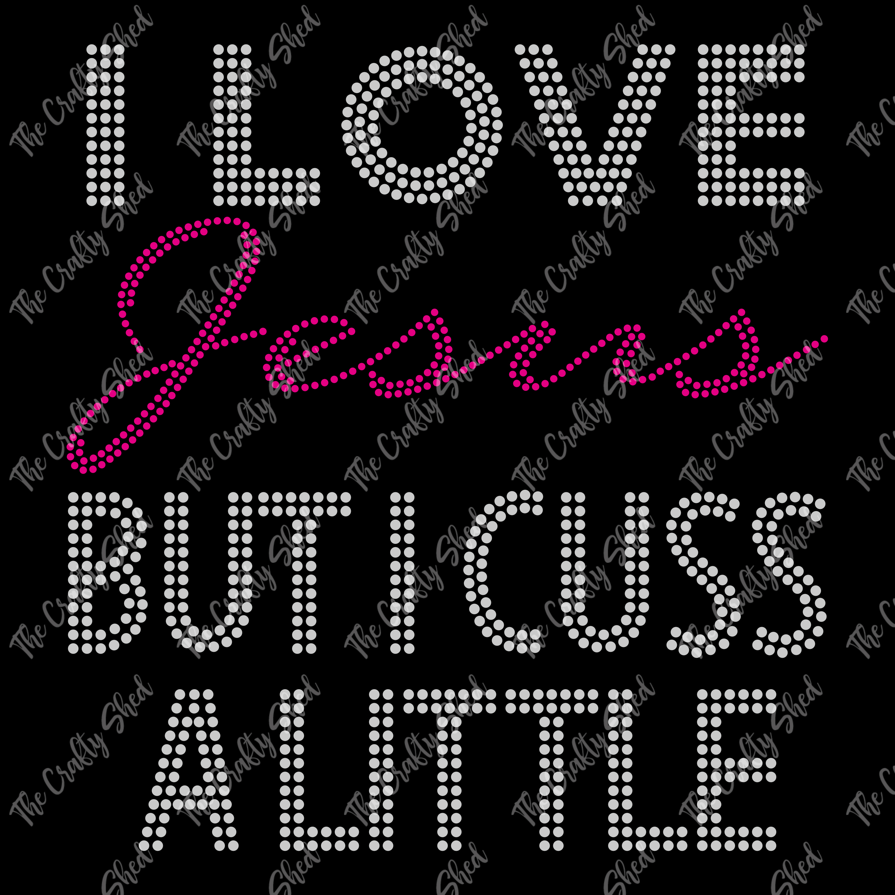 I Love Jesus But I Cuss A Little Rhinestone Transfer