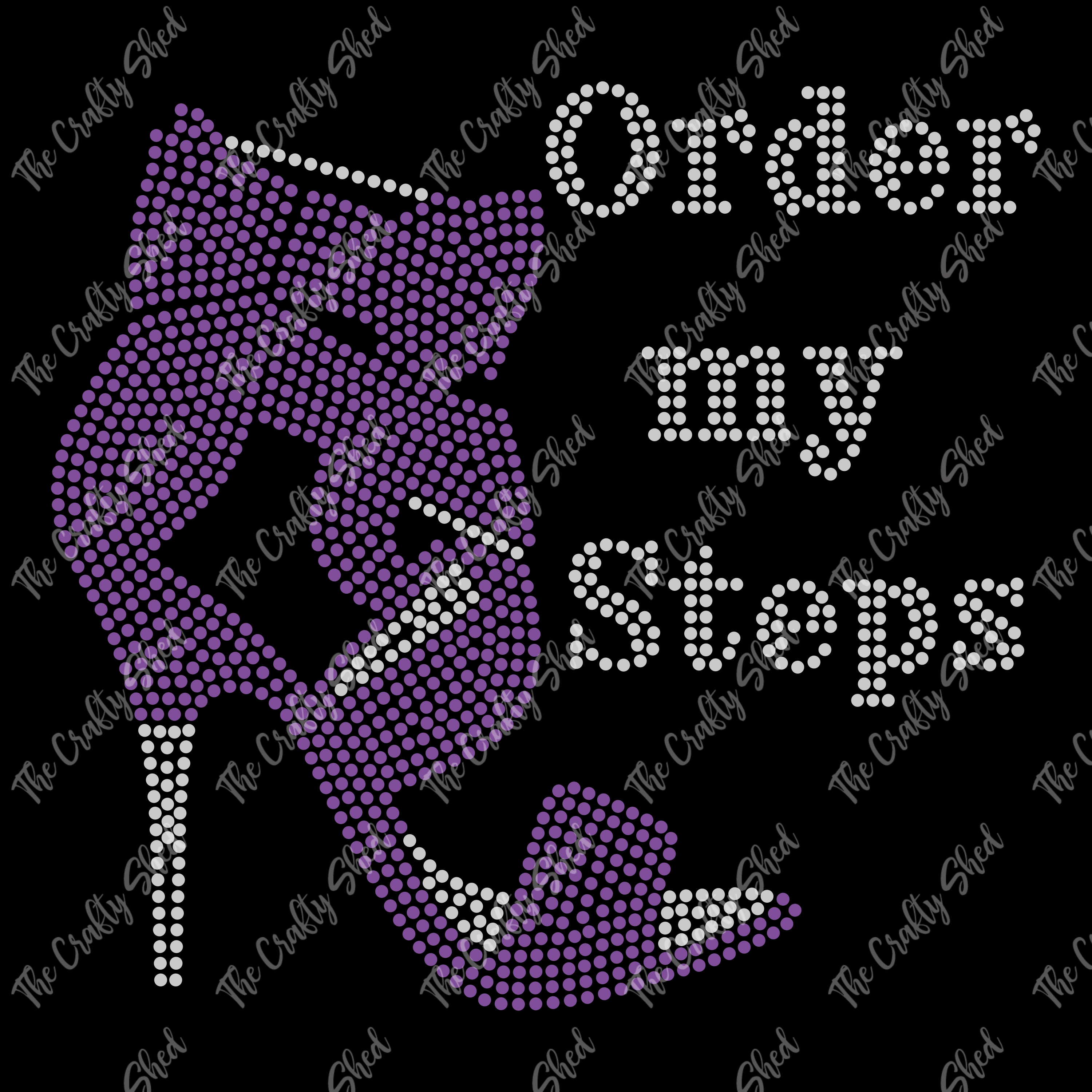 Order My Steps Heel Rhinestone Transfer