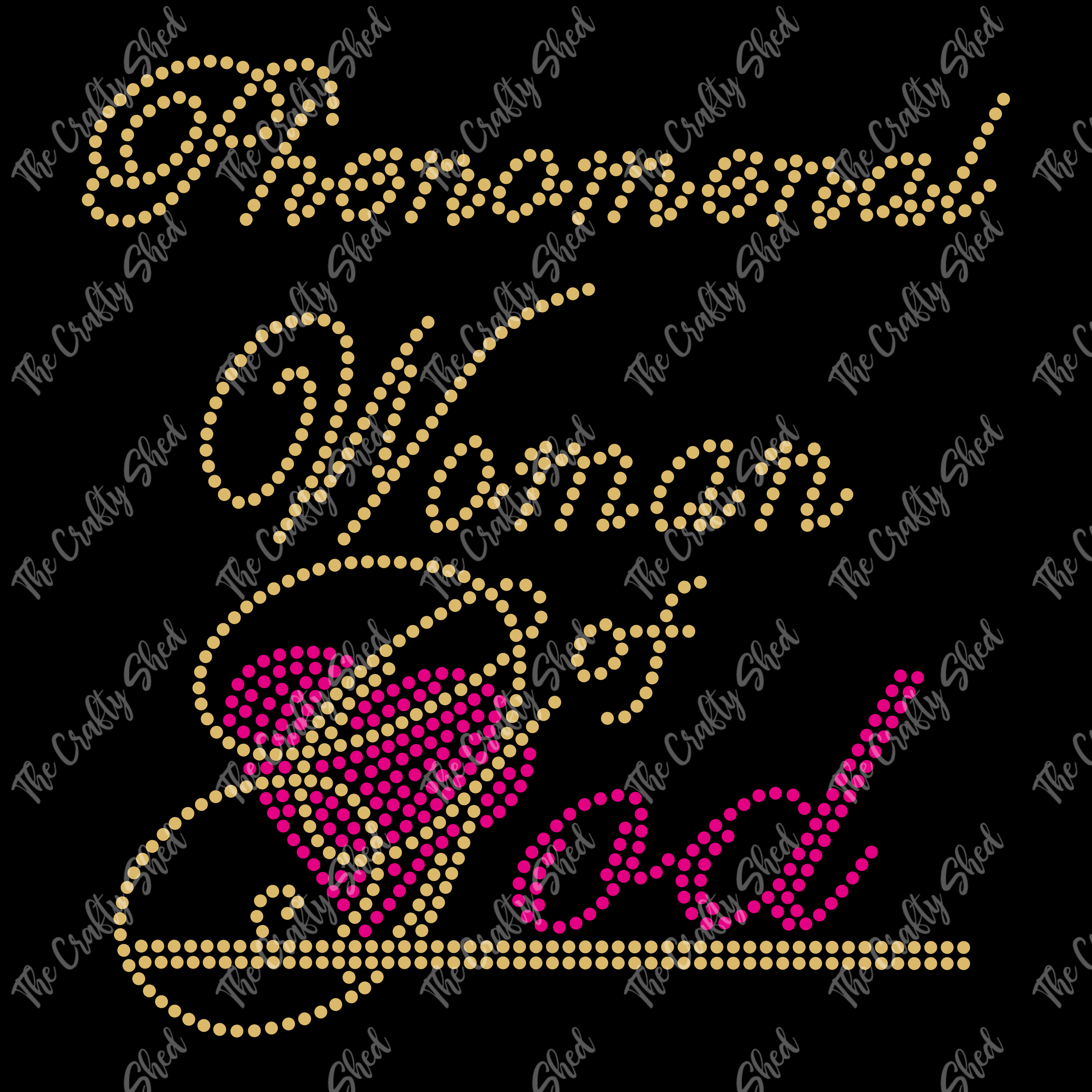 Phenomenal Woman of God Rhinestone Transfer