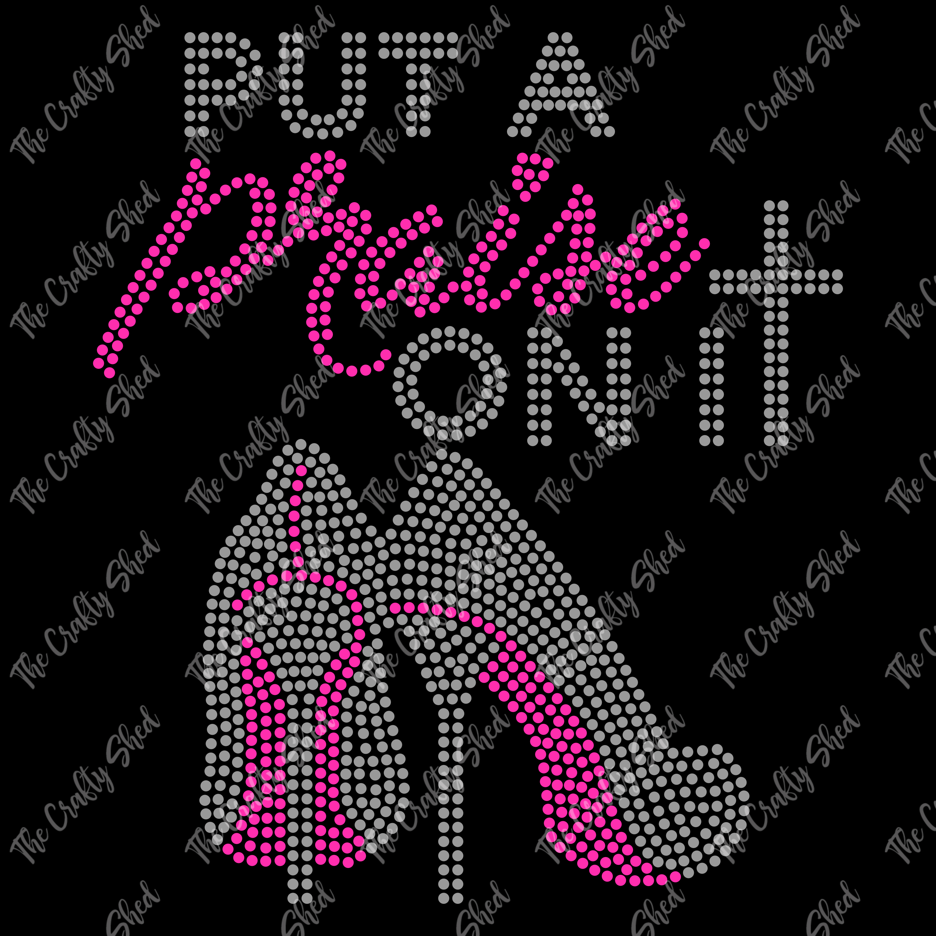 Put A Praise On It Cross Heel Rhinestone Transfer
