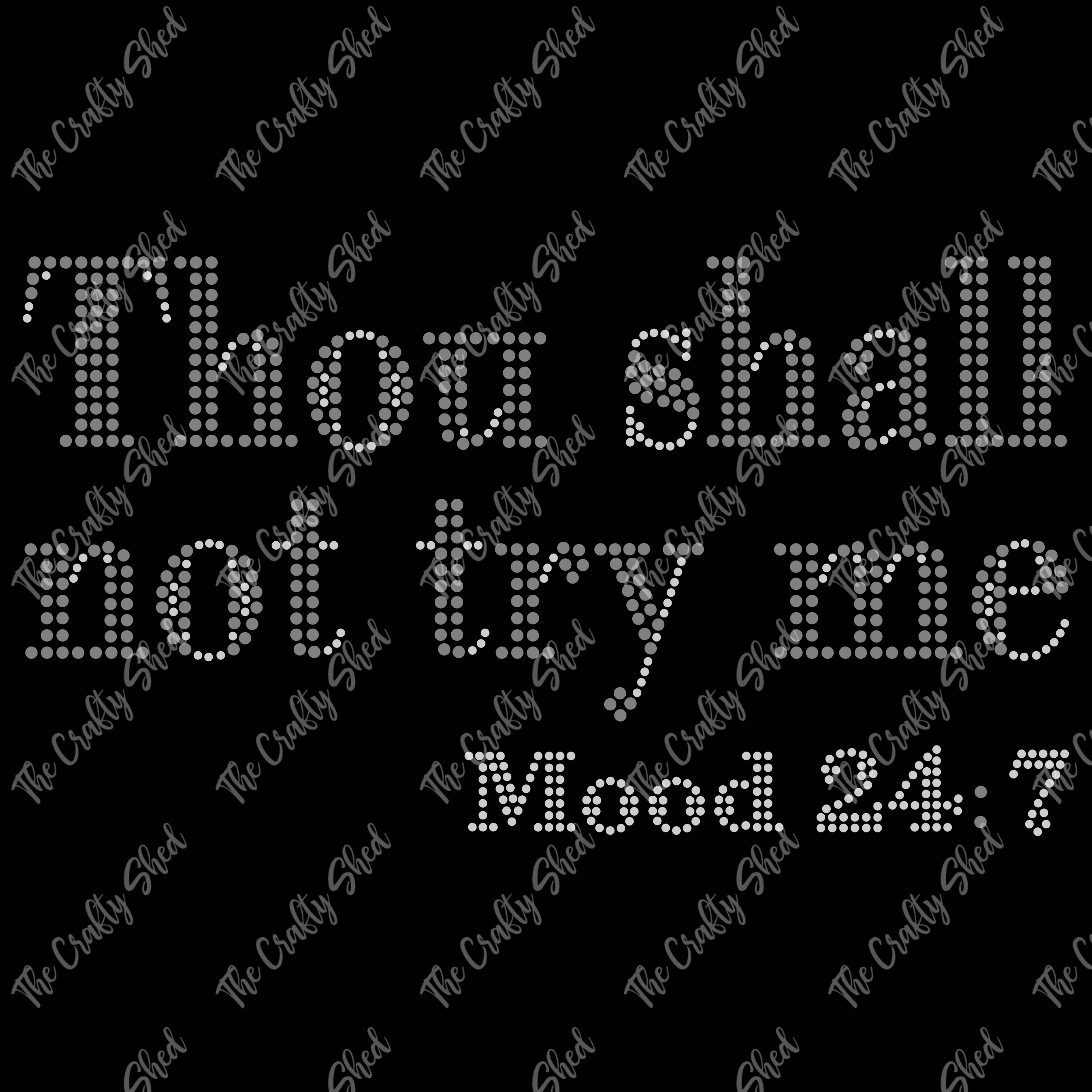 Thou Shall Not Try Me Rhinestone Transfer